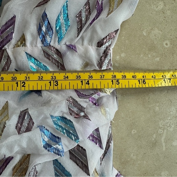 IRO Paris Cherrie Multicolor Metallic Geometric Print Mini Dress Women Size 8 US - Picture 11 of 16